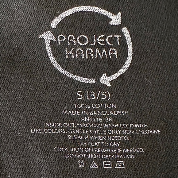 | Project Karma | Black Sleeveless Relaxed Fit No Photos Please Tank - S - Picture 6 of 6